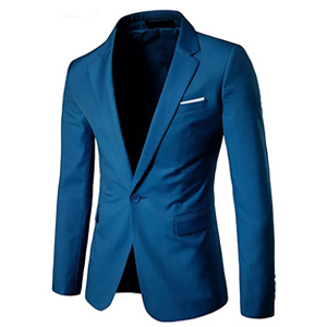 men blue blazer